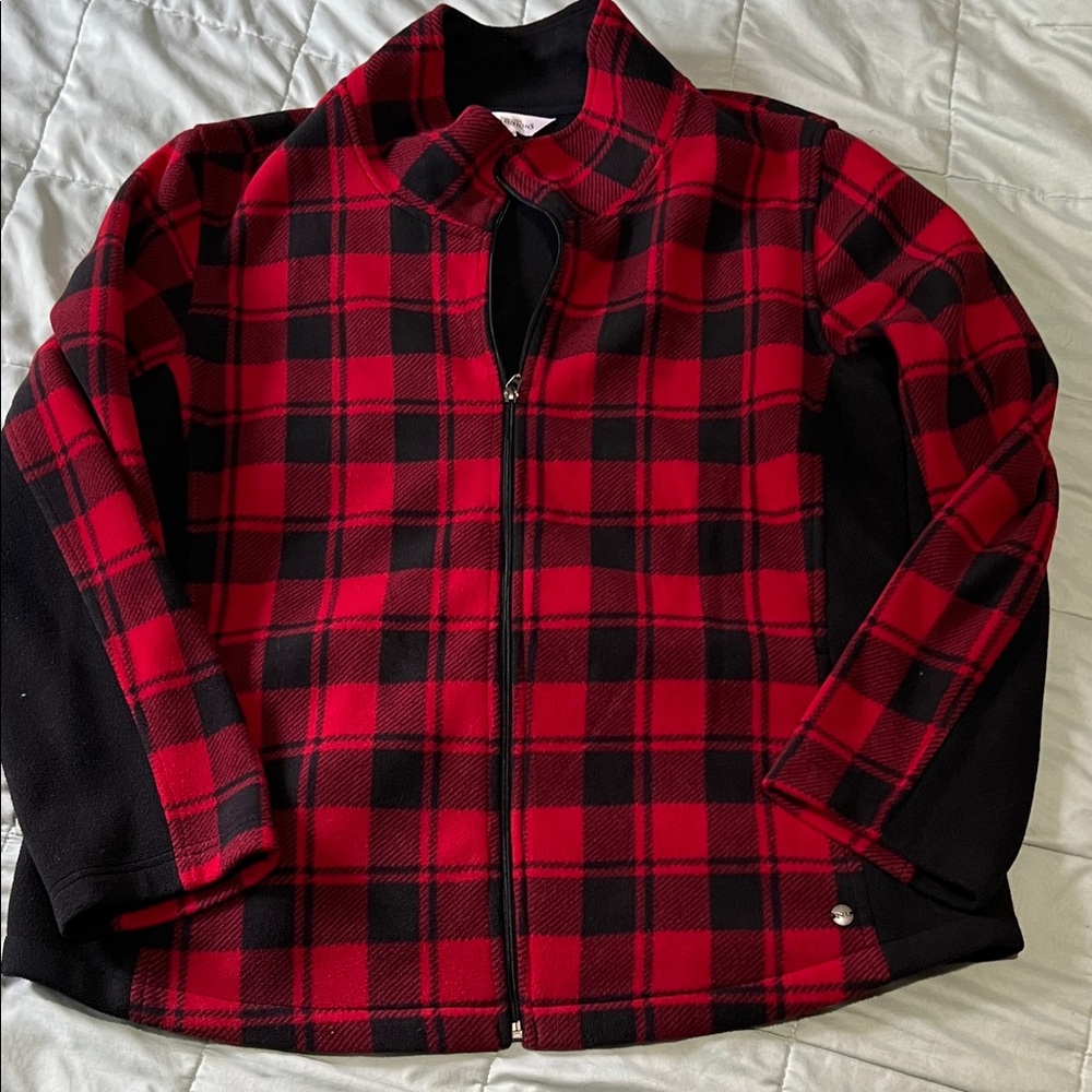 Northern Reflections Red and Black Plaid Women's Jacket